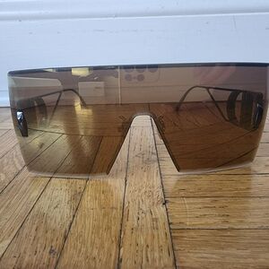 Lightly Worn Dior Montaigne Yelloe Stylish Shield Sunglasses